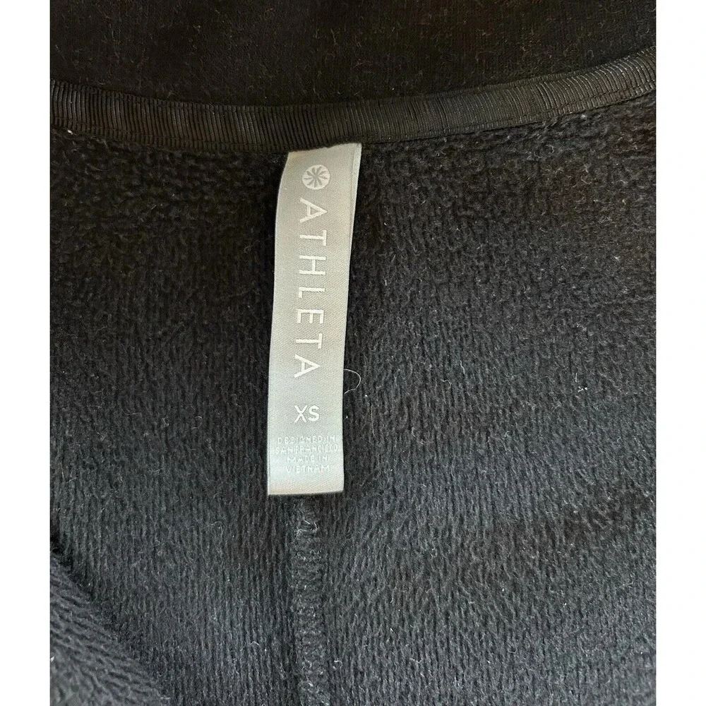Athleta Cozy Karma 1/4 Zip Sweatshirt Dress Black XS - Picture 7 of 10